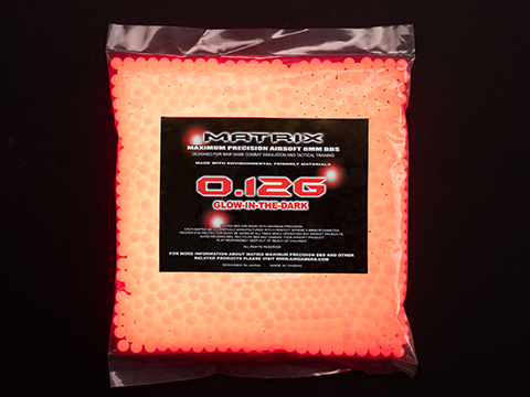 Matrix Match Grade 6mm Glow-in-the-Dark Airsoft Tracer BB (Model: 0.12g Red / 2000rds)