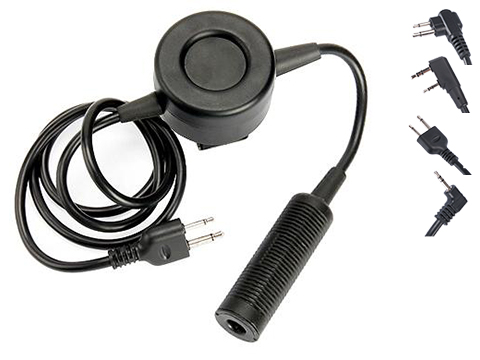 Z-Tactical TCI Style Tactical PTT Military Standard Version with Headset Adapter (Connector: Kenwood)