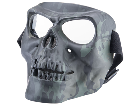Matrix Skull Full Face Mask (Color: Multicam Black / Clear Lens)