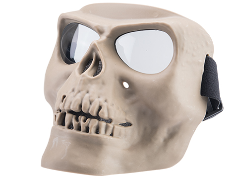 Matrix Skull Full Face Mask (Color: Tan / Smoke Lens)