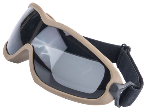 Matrix Tactical Systems Wide View Goggles (Color: Tan / Smoke Lens)