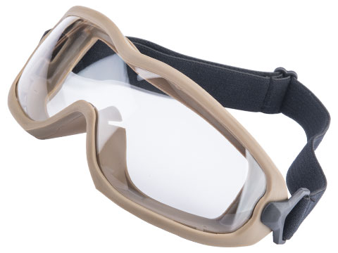 Matrix Tactical Systems Wide View Goggles (Color: Tan / Clear Lens)