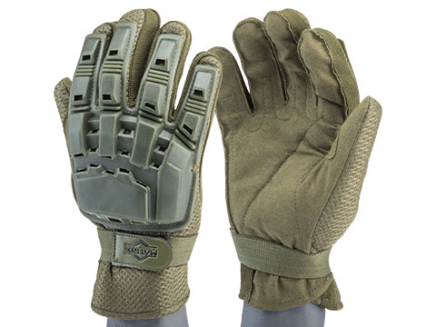 Matrix Full Finger Tactical Gloves (Color: OD Green / Medium)