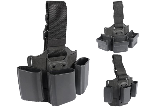 Matrix Hard Shell Drop Leg Quick Draw Triple Magazine Carrier 