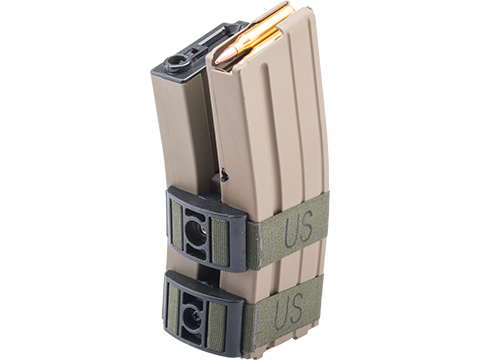 Matrix Electric Auto Winding Dual Mag for M4 M16 Series Airsoft AEG (Model: 800 Round / Sound / Tan)