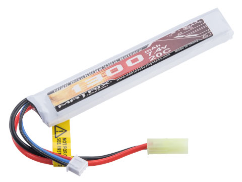 Matrix High Performance 7.4V Stick Type Airsoft LiPo Battery (Model: 1300mAh / 20C / Small Tamiya)