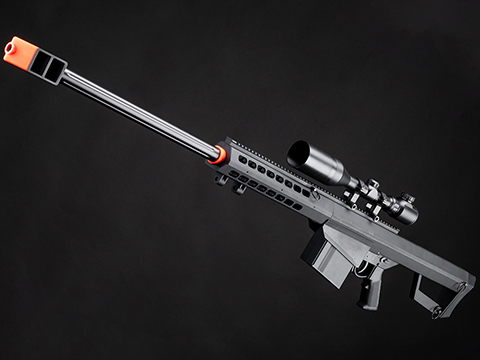 Matrix Barrett Licensed M82A1 Bolt Action CO2 Powered Airsoft Sniper Rifle (Model: Black / Gun Only)