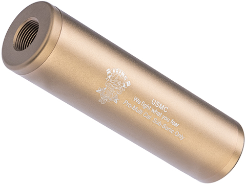 Matrix Airsoft Mock Silencer / Barrel Extension (Model: USMC / Tan / 110mm)