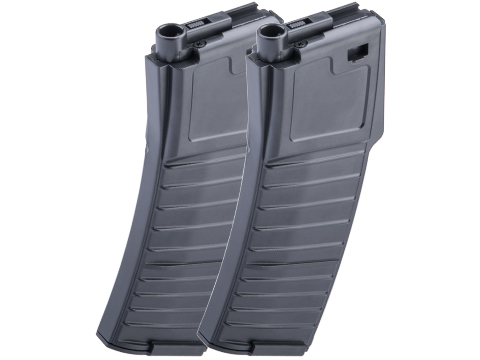 Matrix Polymer PDW-Type Magazine for PDW and M4 / M16 Airsoft AEG Rifles (Model: 110rd Mid-Cap / 2 Pack)