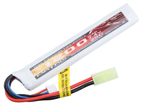 RWA Airsoft Lipo Battery 7.4V 1300mAh (20C, PEQ, Small Tamiya