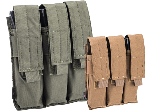 Matrix Airsoft SMG Triple Magazine MOLLE Pouch (Color: Foliage Green)