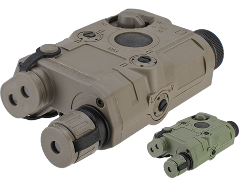 Matrix PEQ-15 Type Laser & Flashlight Combo w Remote Pressure Switch (Color: Green Laser / Dark Earth)
