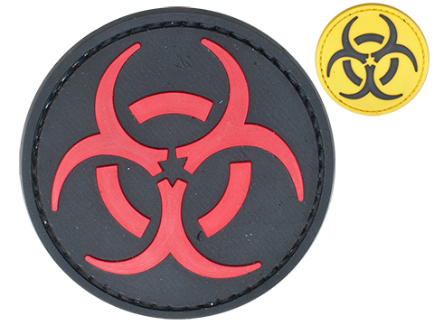 Matrix Biohazard PVC IFF Hook and Loop Patch (Color: Red)