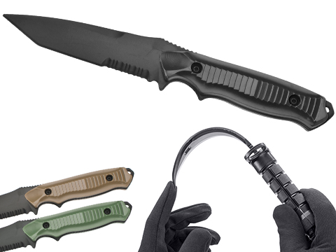 Matrix Aggressor 141 Type Rubber Training Knife w/ Hardshell Sheath Airsoft Movie Prop 
