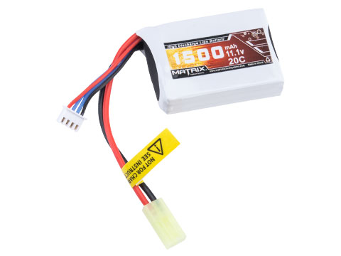 Matrix High Performance 11.1V PEQ Type Airsoft LiPo Battery (Model: 1500mAh - 20C / Small Tamiya)