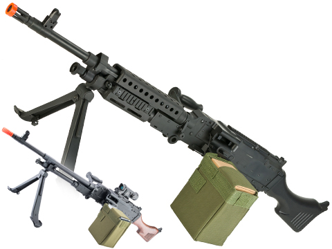 Matrix M240 Airsoft AEG Machine Gun w/ Box Magazine (Model: M240B / Plastic Stock)