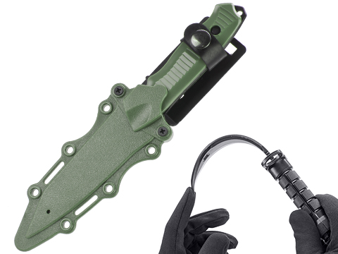 Matrix Aggressor 141 Type Rubber Training Knife w/ Hardshell Sheath Airsoft Movie Prop (Color: Olive Drab)