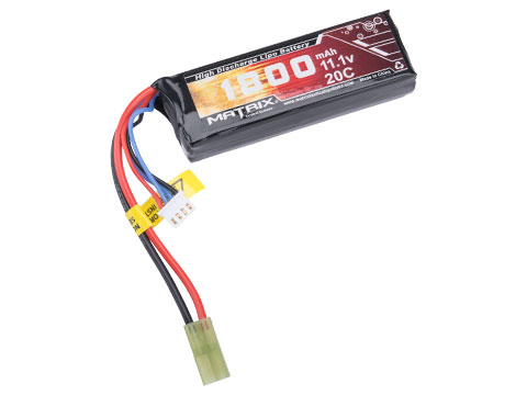 Matrix High Performance 11.1V Brick Type Airsoft LiPo Battery (Model: 1800mAh - 20C / Small Tamiya)