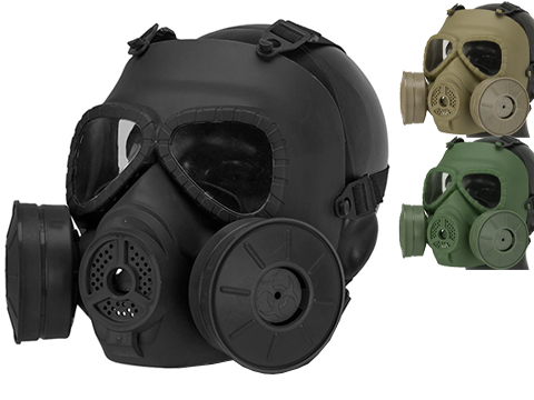 Matrix Mock Costume Gas Mask with Twin Fans (Color: Black)