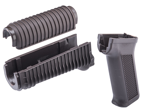 Matrix Krinkov Style Ribbed  Handguard Set for AK74U Series Airsoft AEG