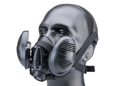 Matrix Non-Functioning Tactical Respirator Mask (Color: Black)