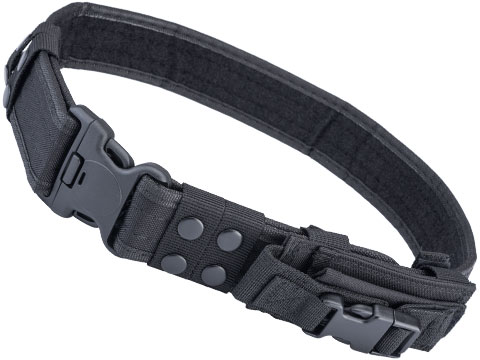 Matrix Ballistic Nylon Tactical Pistol Belt (Color: Black w/ Mag Pouches)