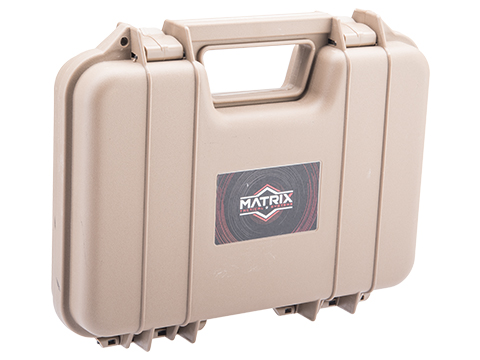 Matrix 12 Universal Hard Pistol Case w/ Foam (Color: Tan)