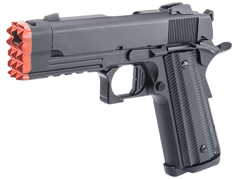 Matrix x Golden Eagle Full Metal Tactical Striker 1911 Airsoft Gas Blowback Pistol (Model: Slim Textured Grips)