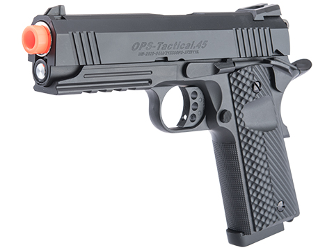 Matrix 1911 4.3 OPS Tactical Gas Blowback Airsoft Pistol (Model: Railed / Golf Ball Grips)