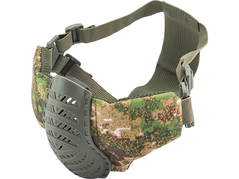 Matrix Low Profile Tactical Padded Lower Half Face Mask (Color: Pencott Greenzone)