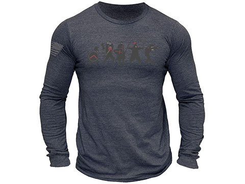 MUSA Original Bloodline Long Sleeve Shirt (Size: Navy Heather / Medium)