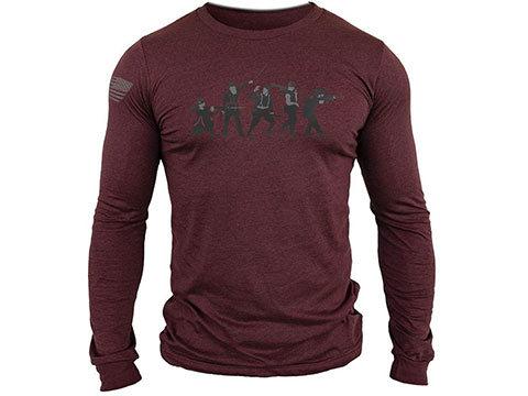 MUSA American Bloodline Long Sleeve Shirt (Size: Cardinal Heather / Medium)