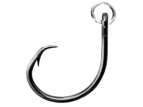 Mustad Ringed Demon Offset Circle 4X Strong Black Nickel Hook 