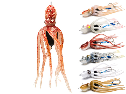 Mustad InkVader Octopus Live Jig w/ Assist Hooks (Color: Spider / Large - 7oz)