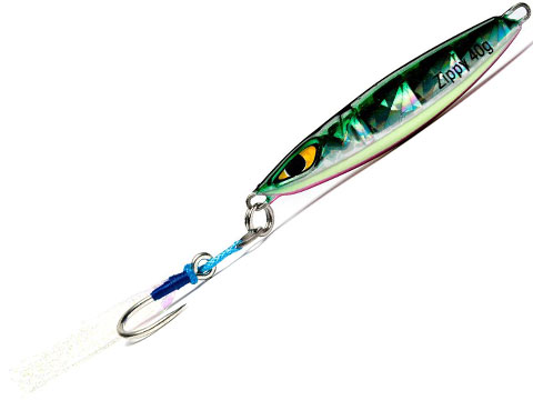 Mustad Zippy Jig Long Distance Casting Fishing Lure (Color: Green Mackerel / 80g)