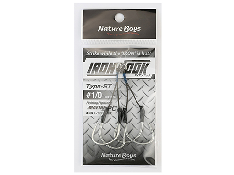 Nature Boys Iron Hook ST Twin Assist Hooks (Size: #4/0)