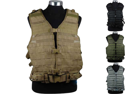 NcSTAR Tactical MOLLE Vest w/ Hydration Pouch and Pistol Belt (Color: OD Green)