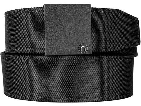 NexBelt PreciseFit Supreme Appendix Micro Adjustment Ratcheting Nylon Gun Belt (Color: Black w/ Powder Coat Granite Black Buckle)