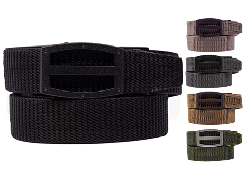 NexBelt PreciseFit� Titan Micro Adjustment Ratcheting Nylon Gun Belt (Color: OD Green w/ Powder Coat Granite Black Buckle)