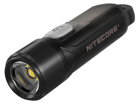 NiteCore TIKI 300 Lumen Micro USB Rechargeable Mini Keychain Flashlight (Model: LE Red And Blue Side LED)