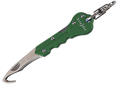 Nite Ize DoohicKey Key Chain Hook Knife (Color: Olive)