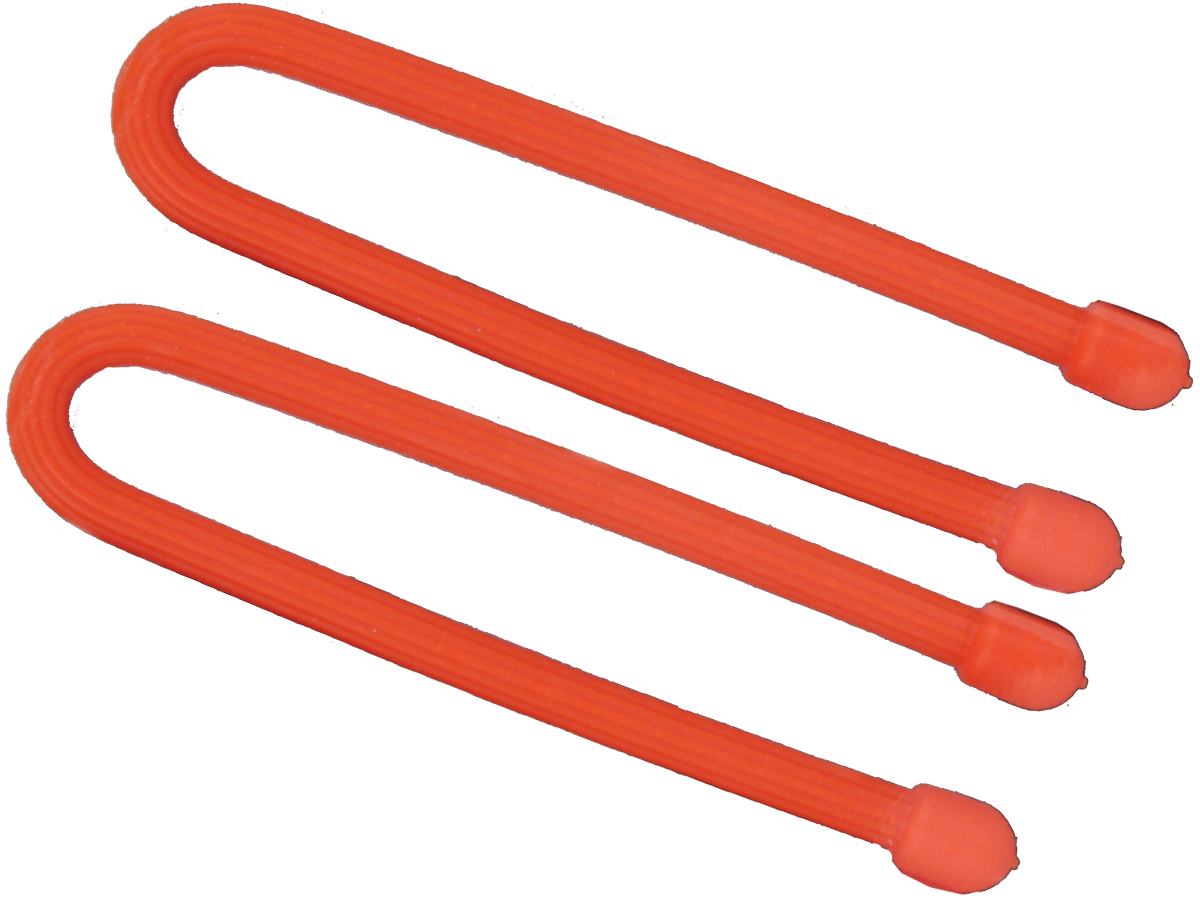 Nite Ize Gear Tie� Reusable Rubber Twist Tie� (Size: 6 2 Pack / Bright Orange)