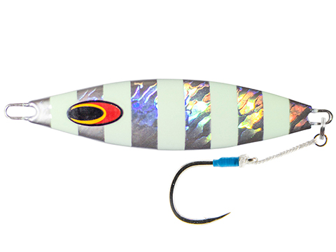 Mustad Ocean Crystal Jigging Assist Rig (Size: 5/0 / Blue w/ Flash & Ring)