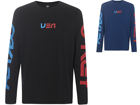 Oakley USA Star Long Sleeve Tee (Color: Blackout / Medium)