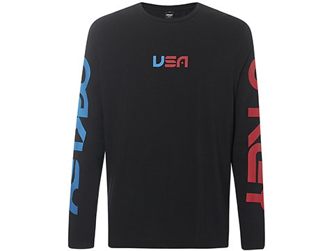 Oakley USA Star Long Sleeve Tee (Color: Blackout / Small)