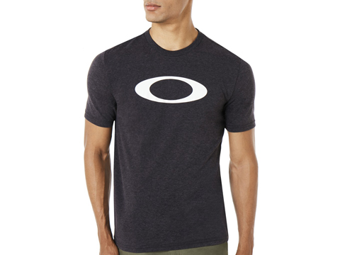 Oakley O-Bolt Ellipse Short Sleeve Logo Tee (Color: Blackout Light Heather / Medium)