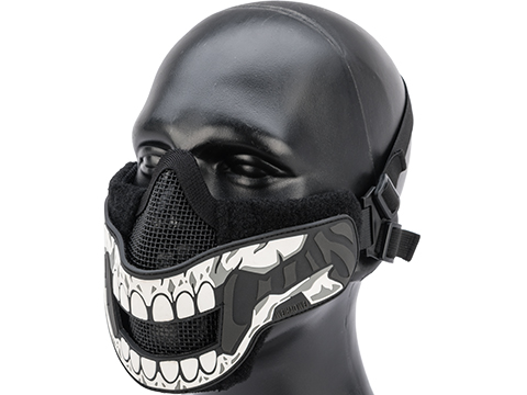 OneTigris Face Off Foldable Mesh Half-Face Mask (Type: Skull)