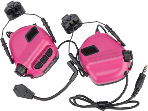 Earmor M32H MOD3 Tactical Communication Hearing Protector for ARC FAST MT Helmets (Color: Pink)