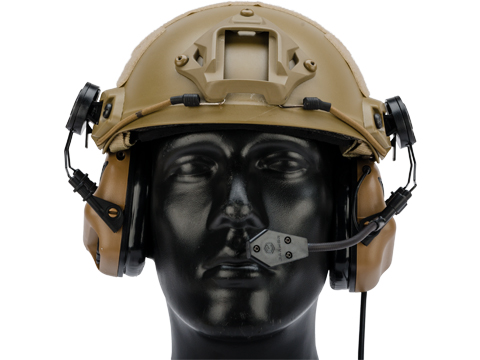 Earmor M32H MOD3 Tactical Communication Hearing Protector for ARC FAST MT Helmets (Color: Coyote Brown)