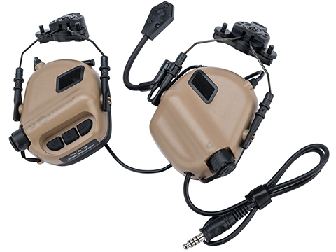 Earmor M32H MOD3 Tactical Communication Hearing Protector for Team Wendy Helmet Rails (Color: Tan)